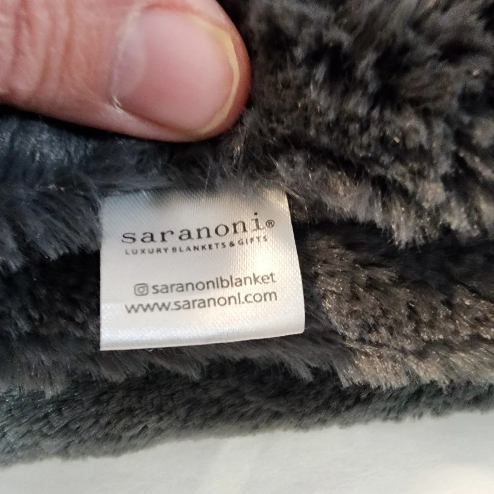 Saranoni minky Gray Blanket Luxury Soft Machine Wash 50x60